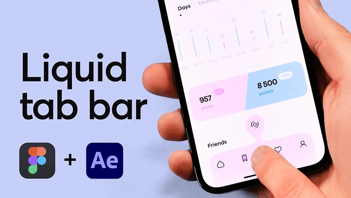 Liquid Tabbar Animation in After Effects