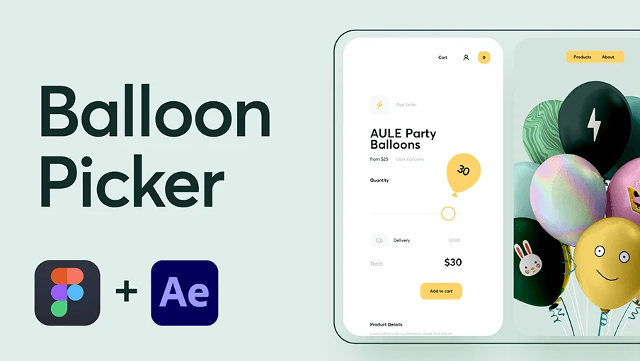 Ordering Balloon Bouquets UI Design and Animation