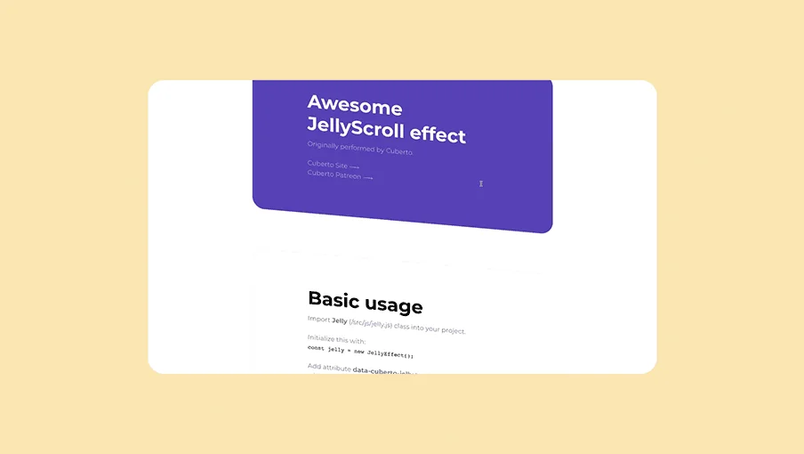 Jelly Scroll JS Animation